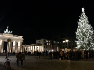 (Tiia Sahrakorpi) The Brandenburg Gate at night a few days before Christmas.